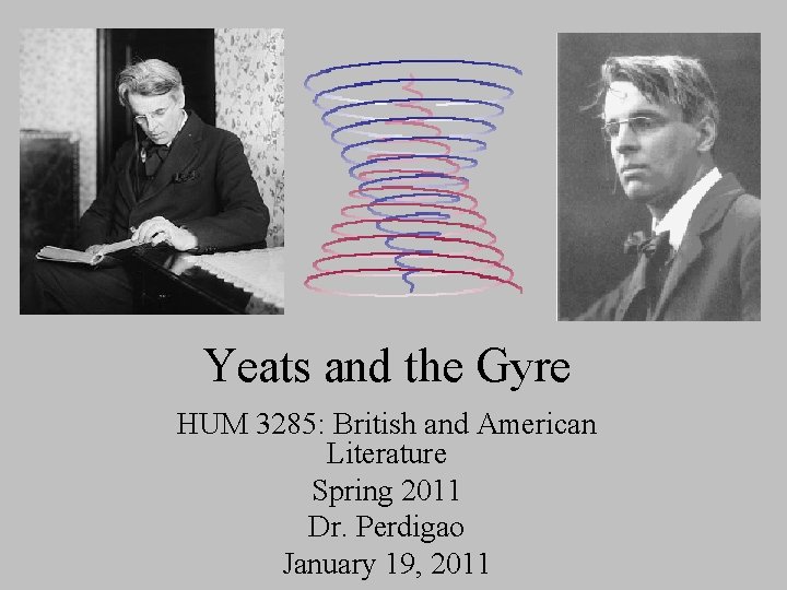 Yeats and the Gyre HUM 3285: British and American Literature Spring 2011 Dr. Perdigao