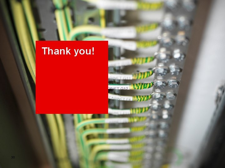Thank you! Insert supporting copy here, keep to a maximum of four lines 30