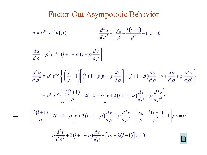 Factor-Out Asympototic Behavior 