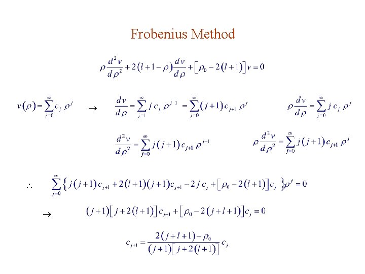 Frobenius Method 