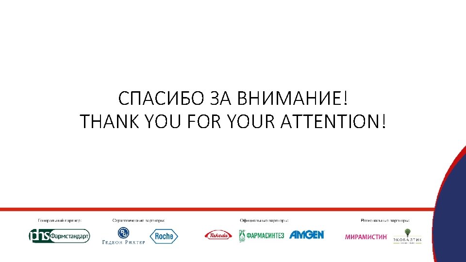 СПАСИБО ЗА ВНИМАНИЕ! THANK YOU FOR YOUR ATTENTION! 