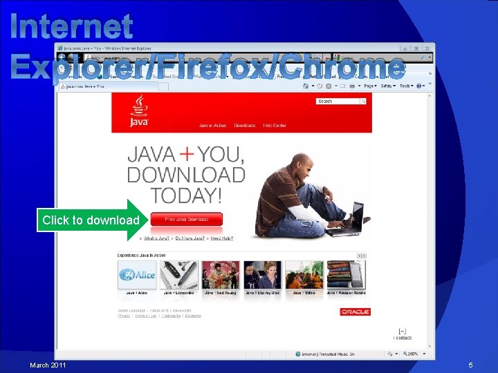 Internet Explorer/Firefox/Chrome Click to download March 2011 5 