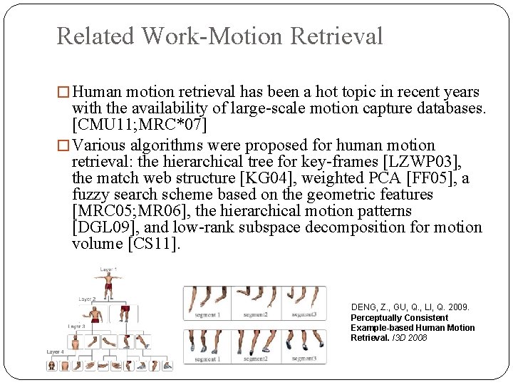 Related Work-Motion Retrieval � Human motion retrieval has been a hot topic in recent