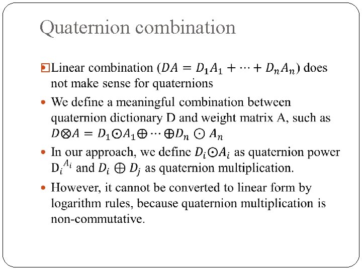 Quaternion combination � 