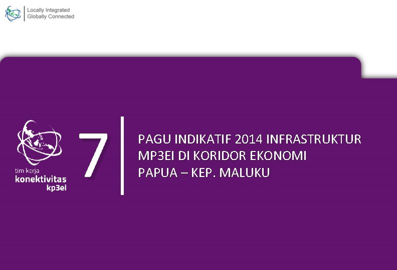 7 PAGU INDIKATIF 2014 INFRASTRUKTUR MP 3 EI DI KORIDOR EKONOMI PAPUA – KEP.