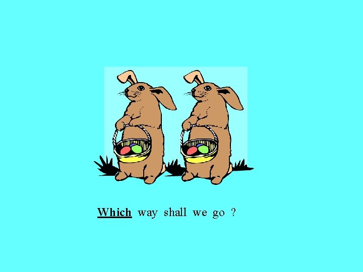 Which way shall we go ? 
