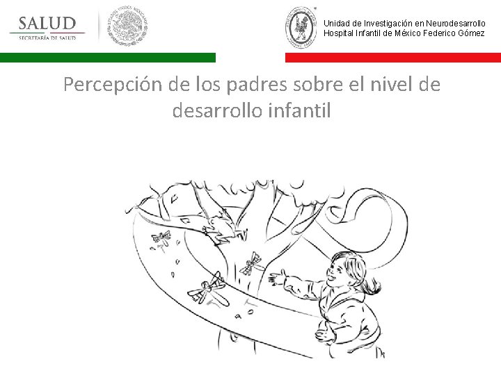 Unidad de Investigación en Neurodesarrollo Hospital Infantil de México Federico Gómez Percepción de los
