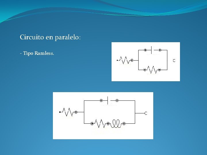 Circuito en paralelo: - Tipo Ramless. 