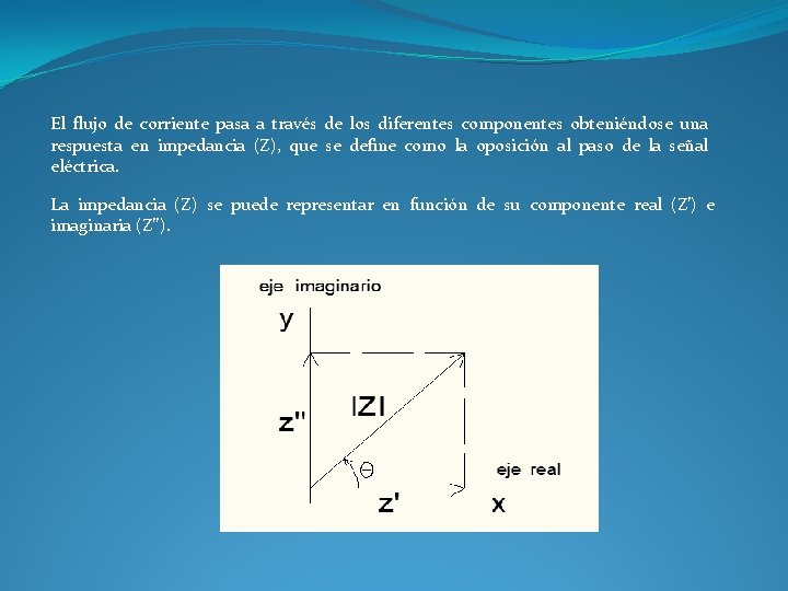 El flujo de corriente pasa a través de los diferentes componentes obteniéndose una respuesta