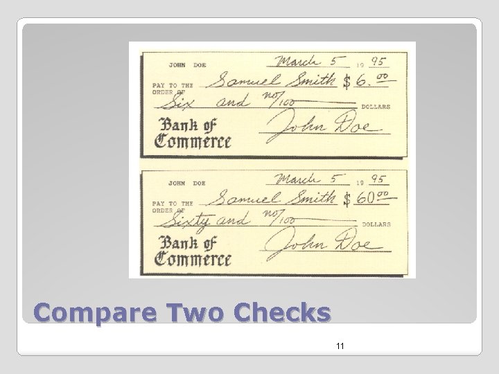 Compare Two Checks 11 