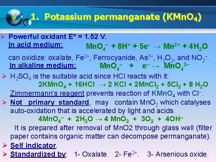 1 Application Of Oxidationreduction Titrations Hassan F Askal