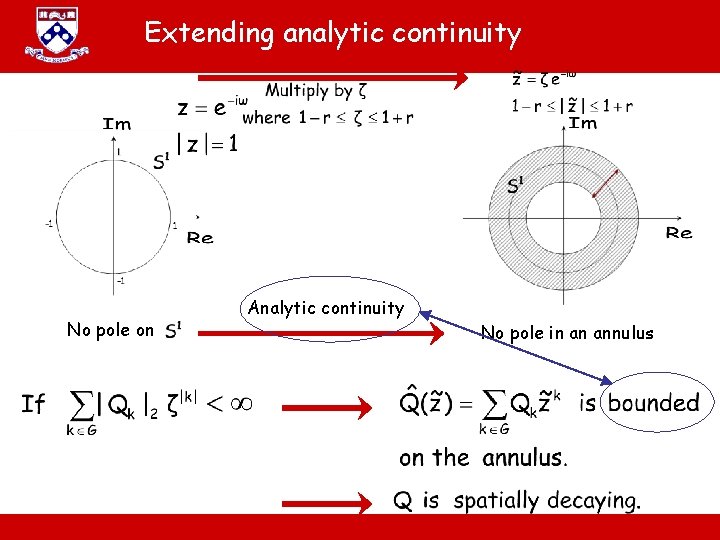 Extending analytic continuity No pole on Analytic continuity A. Jadbabaie “ESE 680: Distributed Dynamical