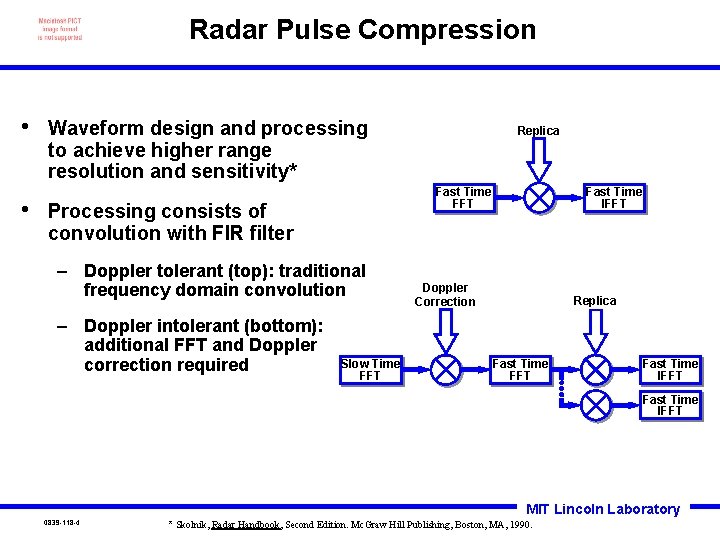 Radar Pulse Compression • • Waveform design and processing to achieve higher range resolution