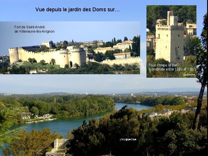 Vue depuis le jardin des Doms sur… Fort de Saint-André de Villeneuve-lès-Avignon Tour Philipe