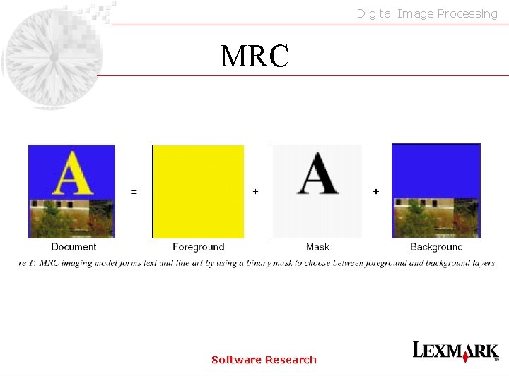 Digital Image Processing MRC Software Research 