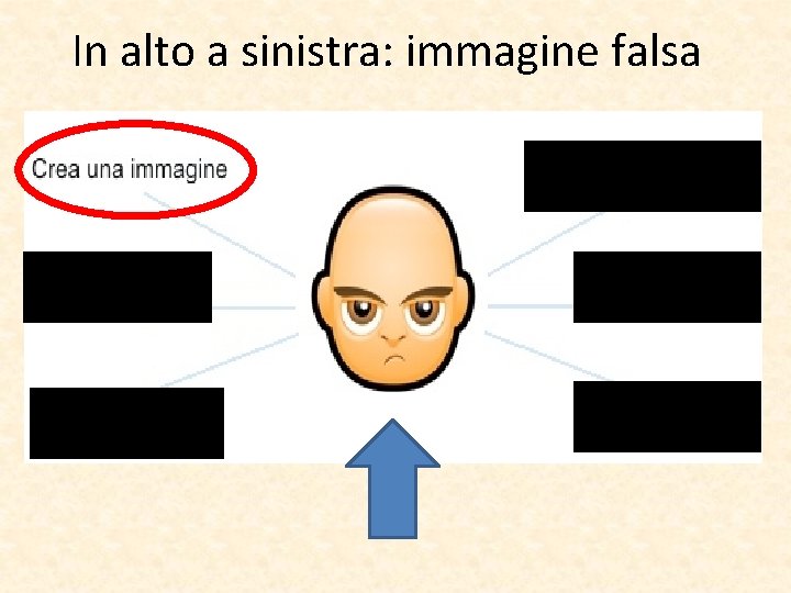 In alto a sinistra: immagine falsa 