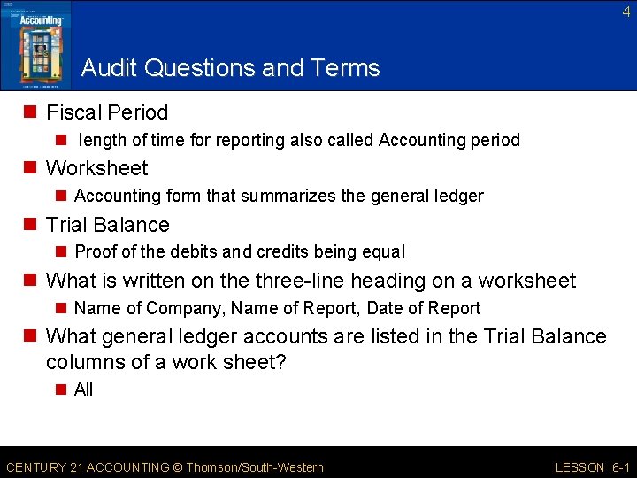LESSON 7 1 Creating a Worksheet CENTURY 21