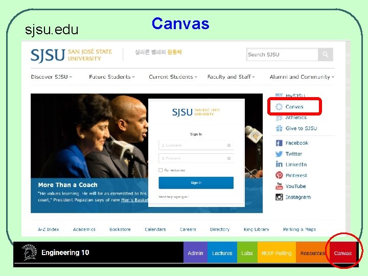 sjsu. edu Canvas 26 