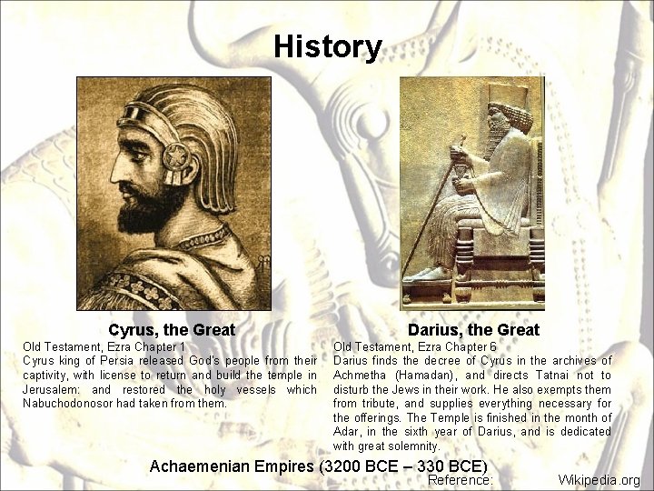 History Cyrus, the Great Darius, the Great Old Testament, Ezra Chapter 1 Cyrus king