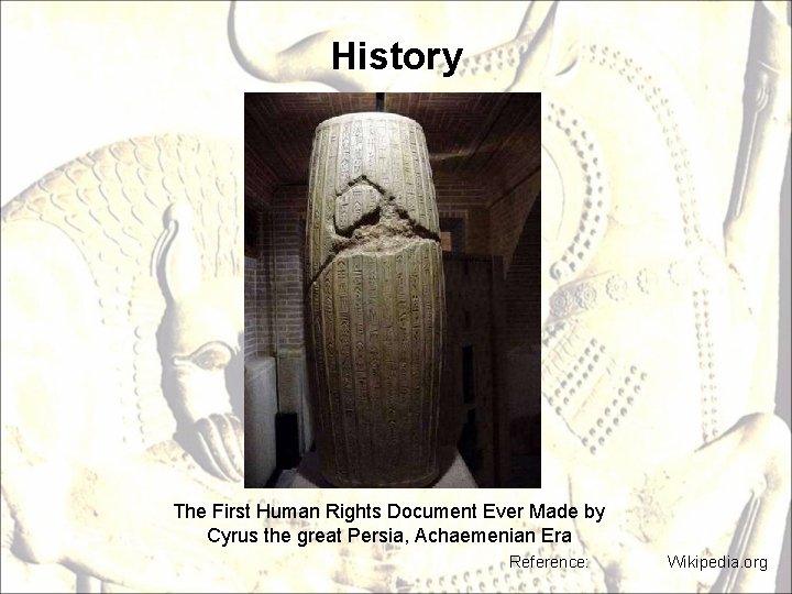 History The First Human Rights Document Ever Made by Cyrus the great Persia, Achaemenian