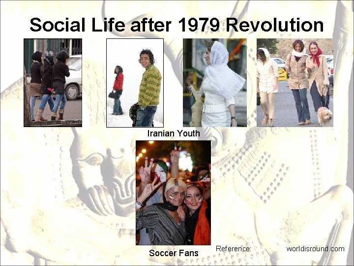 Social Life after 1979 Revolution Iranian Youth Soccer Fans Reference: worldisround. com 