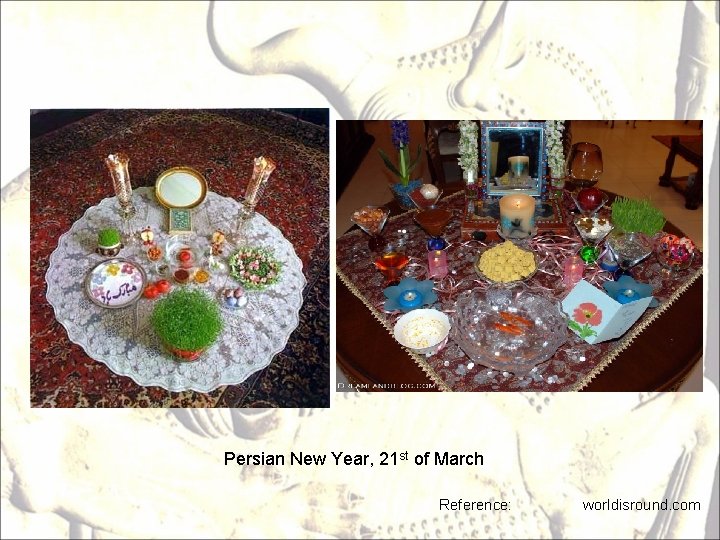 Persian New Year, 21 st of March Reference: worldisround. com 