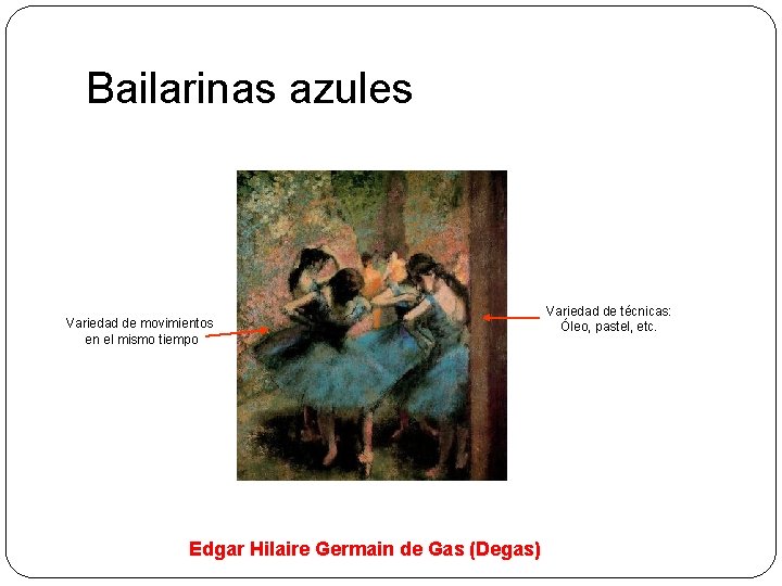 Bailarinas azules Variedad de movimientos en el mismo tiempo Edgar Hilaire Germain de Gas