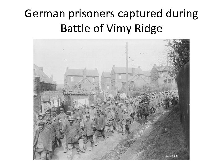 German prisoners captured during Battle of Vimy Ridge 