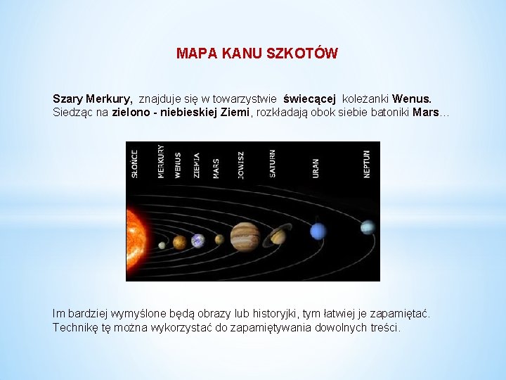 MAPA KANU SZKOTÓW Szary Merkury, znajduje się w towarzystwie świecącej koleżanki Wenus. Siedząc na