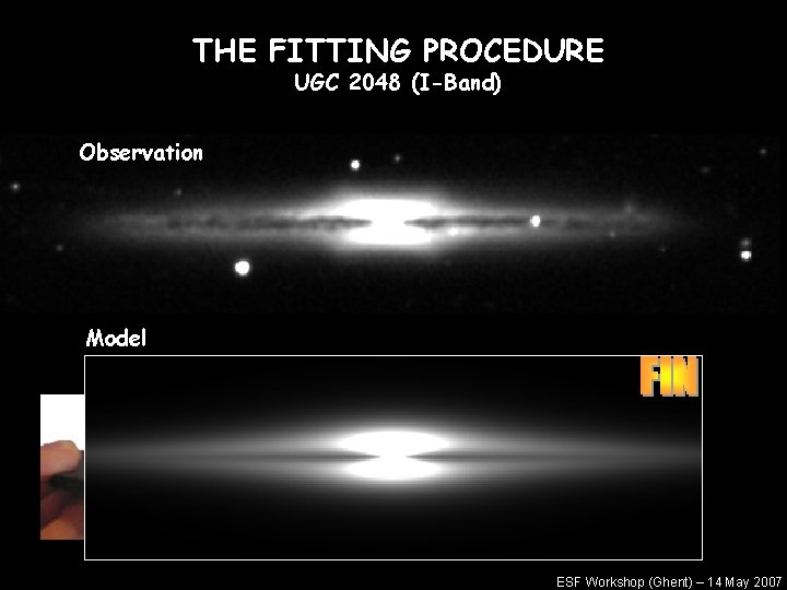 THE FITTING PROCEDURE UGC 2048 (I-Band) Observation Model ESF Workshop (Ghent) – 14 May