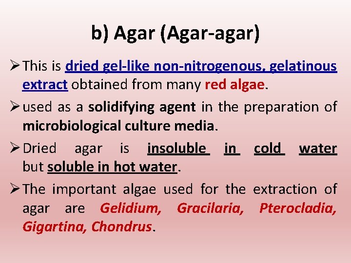 Medicinal Algae For postgraduate students Faculty of Science