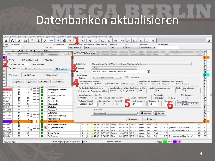 Datenbanken aktualisieren 1 2 3 4 5 6 6 