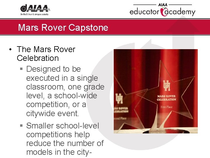 Mars Rover Capstone • The Mars Rover Celebration § Designed to be executed in