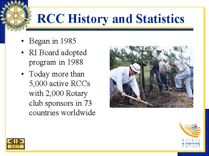 RCC History and Statistics • Began in 1985 • RI Board adopted program in