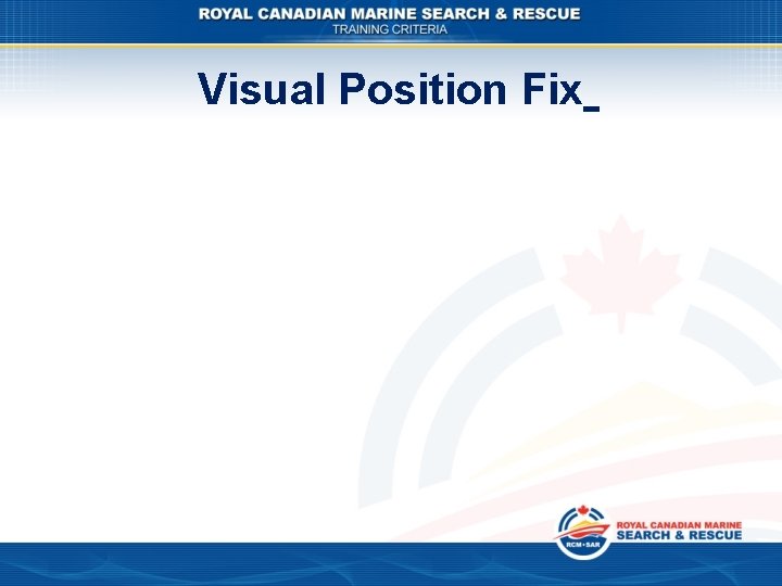 Visual Position Fix 