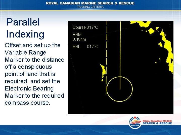 Parallel Indexing Offset and set up the Variable Range Marker to the distance off