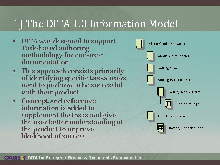 1) The DITA 1. 0 Information Model • DITA was designed to support Task-based 1) The DITA 1. 0 Information Model • DITA was designed to support Task-based