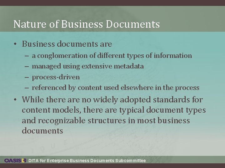 Nature of Business Documents • Business documents are – – a conglomeration of different Nature of Business Documents • Business documents are – – a conglomeration of different