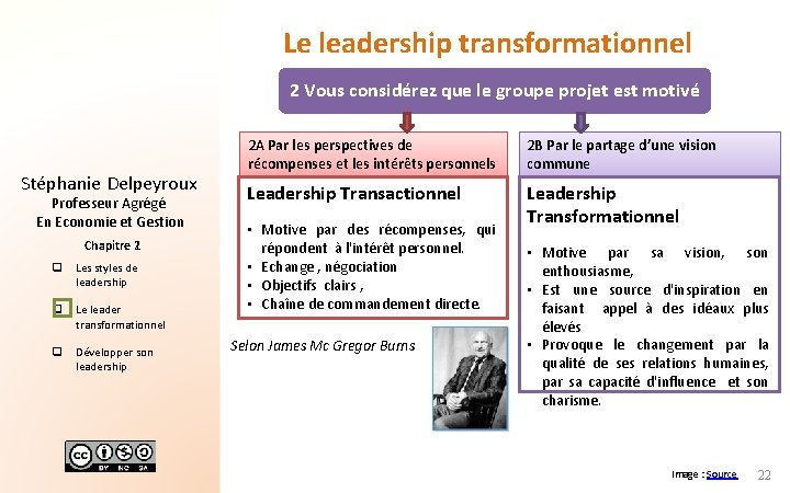 Le leadership transformationnel 2 Vous considérez que le groupe projet est motivé Stéphanie Delpeyroux