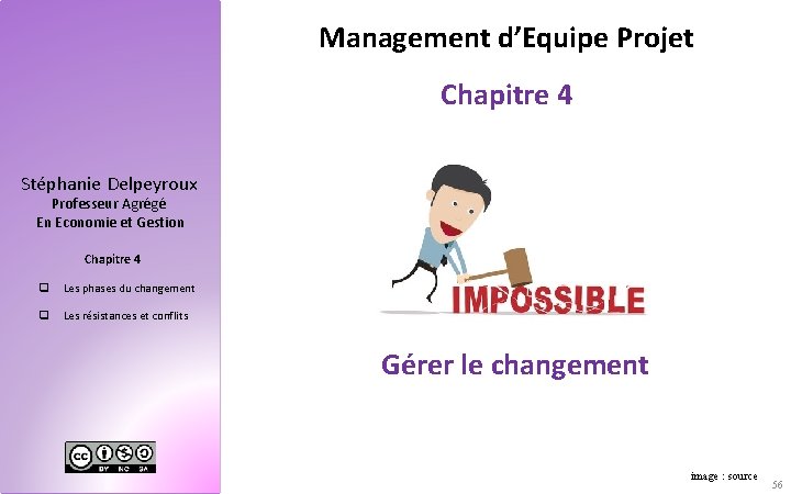 Management d’Equipe Projet Chapitre 4 Stéphanie Delpeyroux Professeur Agrégé En Economie et Gestion Chapitre