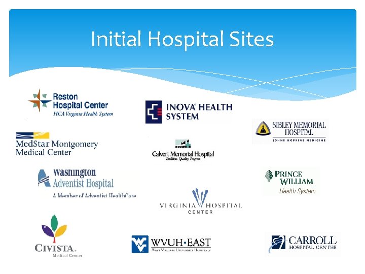 Initial Hospital Sites 