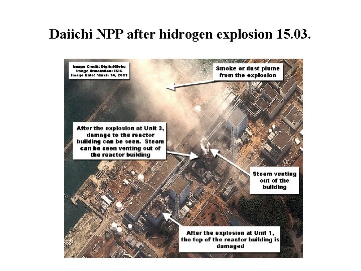 Daiichi NPP after hidrogen explosion 15. 03. 