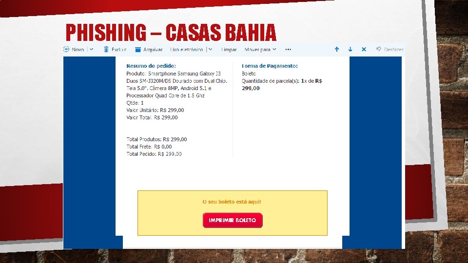 PHISHING – CASAS BAHIA 