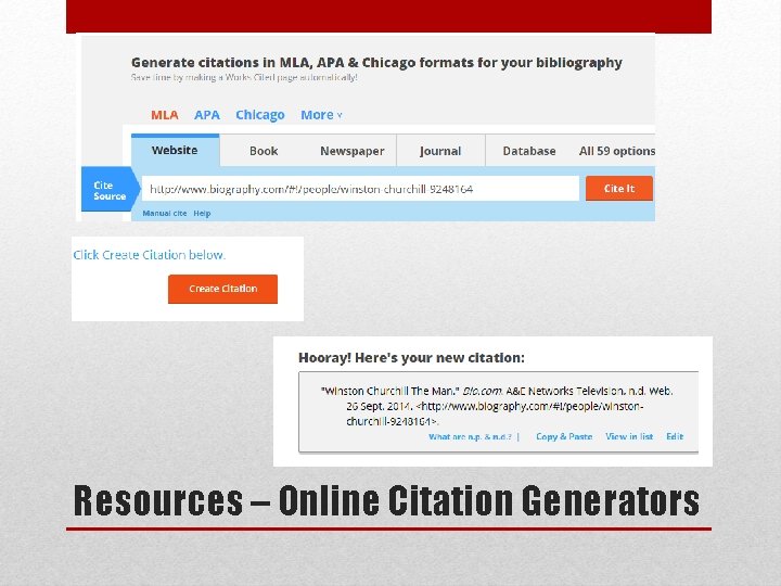Resources – Online Citation Generators 