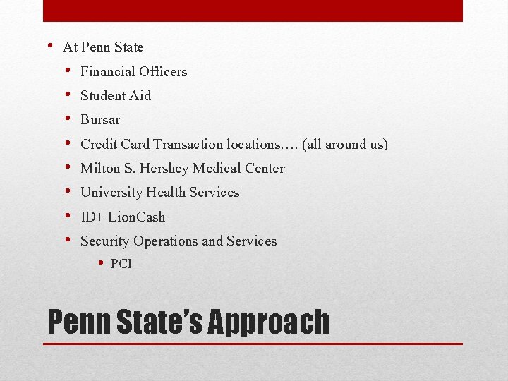  • At Penn State • Financial Officers • Student Aid • Bursar •