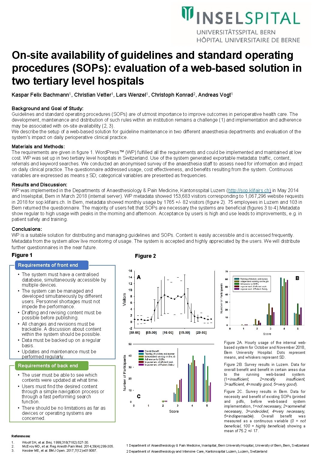 On-site availability of guidelines and standard operating procedures (SOPs): evaluation of a web-based solution