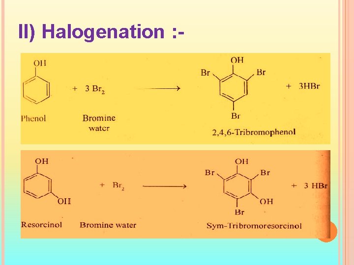 II) Halogenation : - 