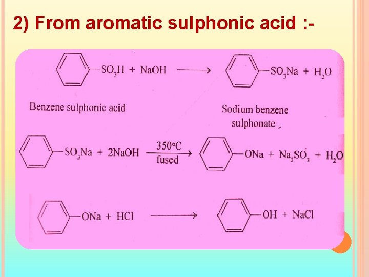 2) From aromatic sulphonic acid : - 