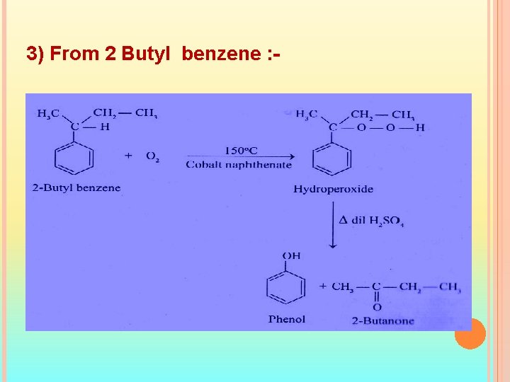 3) From 2 Butyl benzene : - 