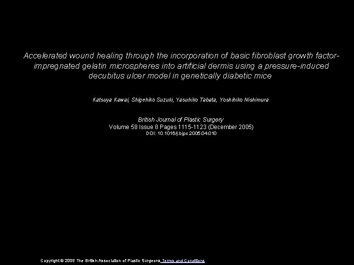 Accelerated wound healing through the incorporation of basic fibroblast growth factorimpregnated gelatin microspheres into